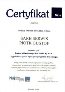 Certyfikat - Nice